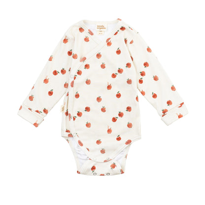 Wooly Organic Overslag Romper - Biologisch Katoen - Apples