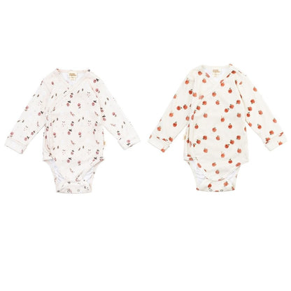 Wooly Organic Overslag Romper - Biologisch Katoen - Nordic Flora