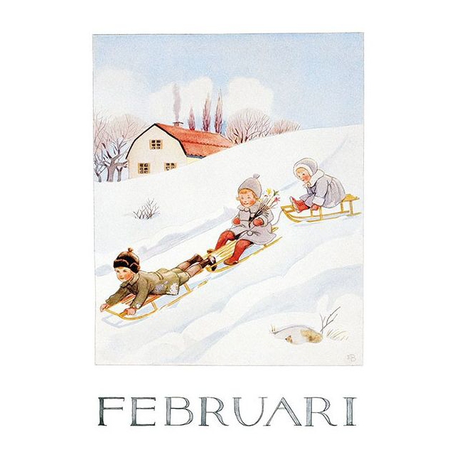 Ansichtkaart Februari