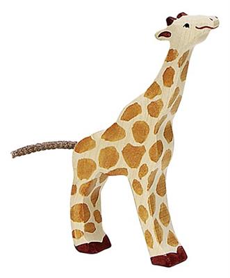 Holztiger houten dier giraffe klein