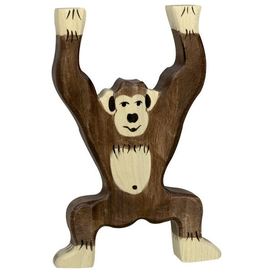 Holztiger houten chimpansee aap