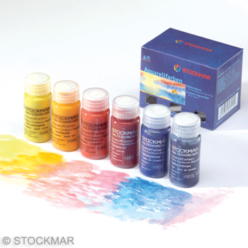 Stockmar aquarelverf, zes kleuren